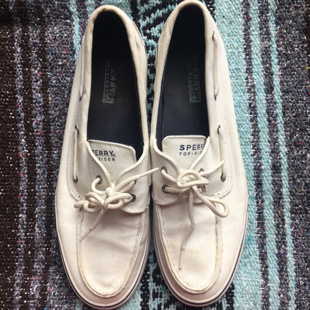 White Sperry Boat-shoe Loafers. W11 / M9. Great.